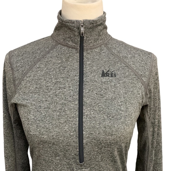 REI lightweight half zip base layer pullover long sleeved grey - Picture 3 of 9